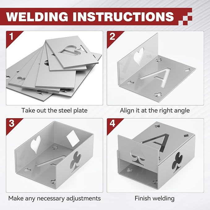 ARCCAPTAIN Welding Coupons, 6-Piece Welding Practice Kit, Type 201 Stainless Steel Plates, Welding Accessories for MIG, TIG, Stick, and Wirefeed