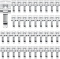 Shimeyao 40 Pack Stainless Steel Placard Spring Clip 1 Inch x 2.5 Inch Stainless Steel Replacement Spring Clip for Placard Holder