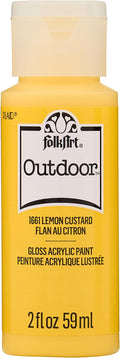 FolkArt Outdoor Acrylic Paint in Assorted Colors (2 Ounce), 1661 Lemon Custard
