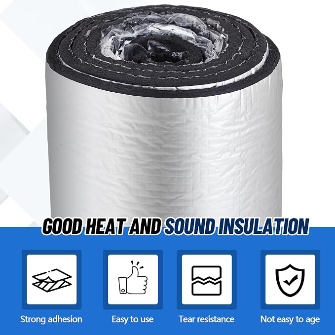 40" x 79" Thermal Sound Deadening (10mm 394mil) Automotive Heat Shield Reflective Insulation Mat Vehicle Car Truck SUV RV Engine Bay: Firewall Noise Reduce Heavy Duty Self-Adhesive DIY