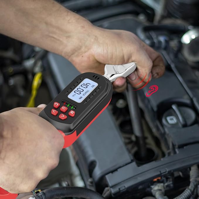 VANPO 3/8" & 1/2" Digital Torque Wrench Set, 3.1-62.7Ft.lb+14.7-295Ft.lb | 4.2-85Nm+20-400Nm, ±2% Accuracy, Preset Value, Buzzer & LED Indicator, Data Storage, for Car, Motorcycle, Truck, RV & Towing