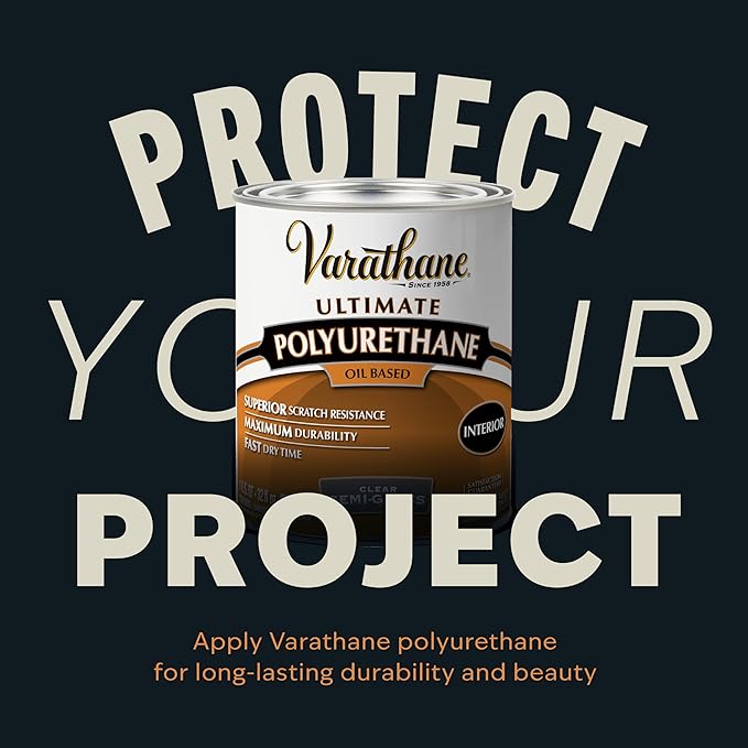 Varathane Premium Fast Dry Wood Stain | 1 Hour Dry Time | 1 Coat Color | Interior Wood Stain | Furniture, Cabinets, Doors, Trim | Quart | Worn Navy
