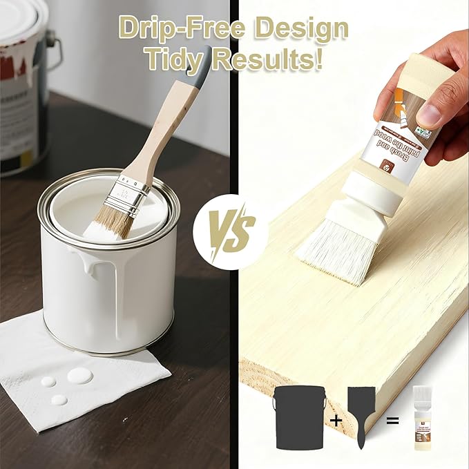 Beige Touch-Up Paint for Furniture, Cabinets, Wood, Metal No Sanding, Fast Drying, Water Based Multi Surface, 6.35 oz