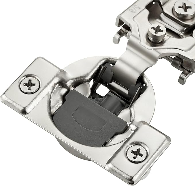 30 Pack 15 Pair 1-3/8 inch Overlay Soft Close Hinges for Kitchen Cabinet Hinges Satin Nickel Hidden Hinges Stainless Steel Concealed Hinge self Closing