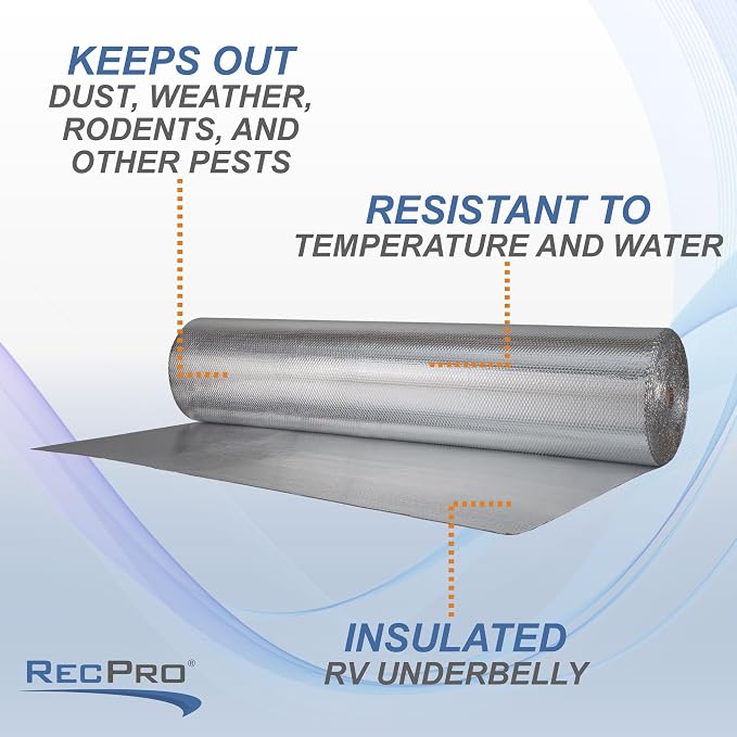 RecPro 76.75" x 30' Corrugated RV Underbelly Material | Heavy Duty, Corrugated Poly Material, Easy Installation, Weather Resistant