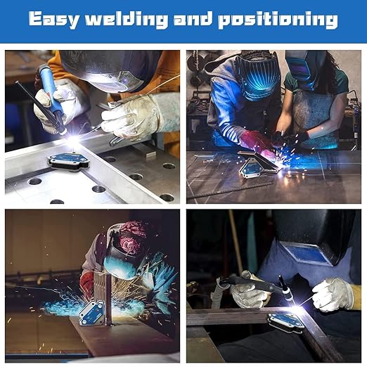 Arrow Welding Magnet, Purple, Metal Construction, 28 LBS Holding Capacity, Multi-Angle Positioning Tool for Welding