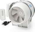 Voltset 4" Inch Inline Exhaust Fan with Remote Control, 280 CFM High Efficiency Air Flow for Bathroom, Kitchen, Grow Tent, Hydroponics, 3D Printer