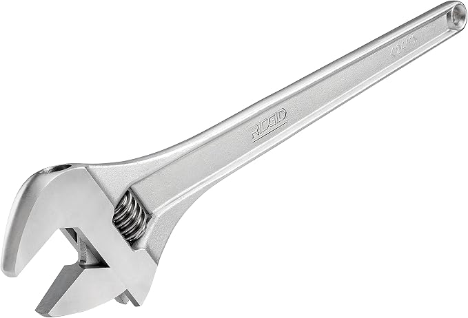 RIDGID 86932 774 Adjustable Wrench, 24-inch Large Adjustable Wrench for Metric and SAE, Silver