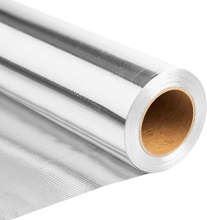 Sauna Foil Vapor Barrier, 4FT x 75FT 300 sqft Aluminum Insulation | Heavy-Duty Reflective Thermal Barrier Roll, Non-Perforated Aluminum Foil, Energy Saver for Sauna, Attic, Garage, Crawl Space