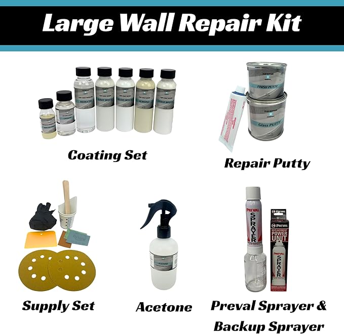 Tub Repair Kit with Color Match, Strong Fiberglass Repair kit, Repairs Non-weightbearing Surfaces in Bathtub