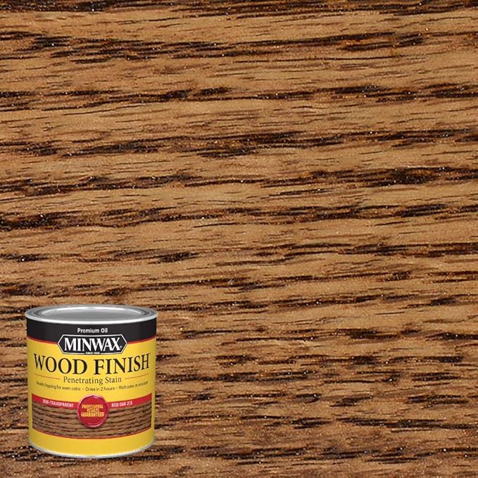 Minwax Wood Finish 221504444, Red Oak Stain, Half Pint