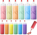 DIY Sidewalk Chalk Paint Kit for Kids Non Toxic Paint Washable Powdered Chalks with Plastic Squeeze Bottle Mix in Water 6 Vibrant Colors for Creative Sidewalk and Chalkboard Fun(6 Packs)