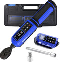 Digital Torque Wrench 3/8 Inch Drive 0.66-44.3 FT.LB (0.9-60Nm),Electronic Inch Pound Torque Wrench ±1% Accuracy 5Units,with Extension Bar 1/4" Adapter for Car,Motorcycle,Bicycle ﻿Buzzer Alarm