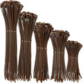 XINGO Brown Zip Ties Assorted Size 1500 Pack, 4+6+8+10+12 Inch, Self-Locking UV Resistant Nylon Cable Ties Perfect for Home, Office, Garden and Workshop