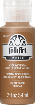 FolkArt Acrylic Paint in Assorted Colors (2 oz), 452, Raw Sienna