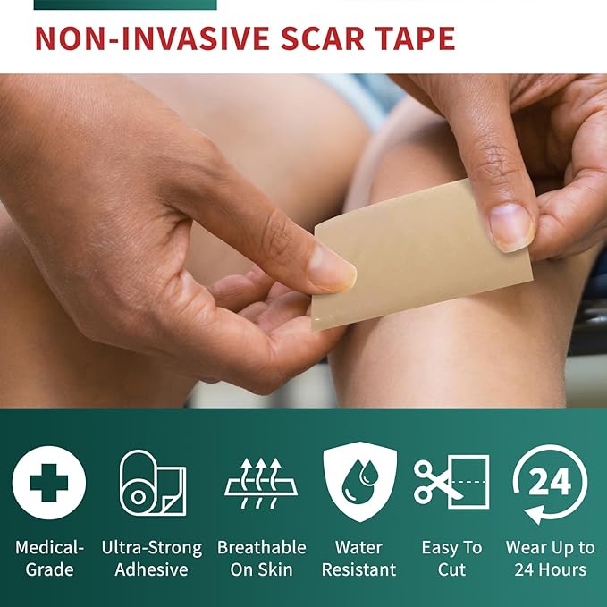 Protect Life Silicone Scar Sheets 1.6" x 118" Roll-3M - Medical Grade Scar Tape for Keloid Bump Removal - Reusable Silicone Tape Scar Removal Strips, Patches for Surgical Scars, C Section