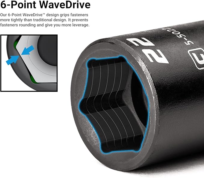 Capri Tools Stubby Impact Socket Set (3/8" Drive/Metric Set)