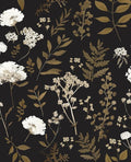 Vintage Dark Floral Leaf Peel and Stick Wallpaper 17.5"x197" | Self Adhesive/Removable/Waterproof/Thick Vinyl Contact Paper for Bathroom Bedroom Shelf Cabinet Drawer,Prepasted,Easy Peel
