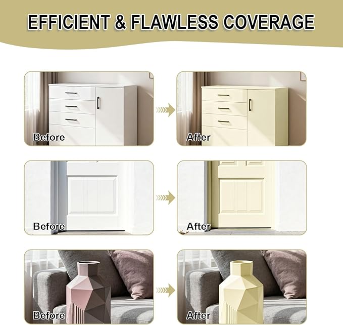 Beige Touch-Up Paint for Furniture, Cabinets, Wood, Metal No Sanding, Fast Drying, Water Based Multi Surface, 6.35 oz