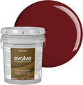 EVOLVE Interior Paint & Primer, Eggshell (Burgundy), 5 Gallon – One-Coat Coverage, Excellent Hide, Low VOC, Low Odor, Washable Paint for Walls, Doors & Trim