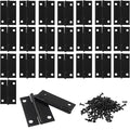 Murtenze 24 Pack 1.5 Inch Door Hinges, Black Butt Hinges with Mounting Screws