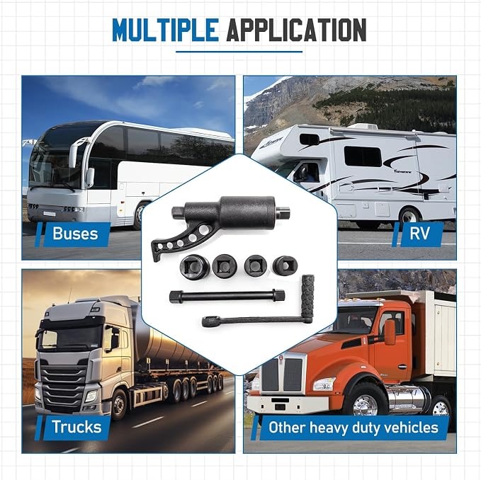 Angchun 1:64 Torque Multiplier Wrench 7500NM Lug Nut Wrench Set Lugnut Remover with Case Labor Saving Wrench Tool Heavy Duty Torque Multiplier Tool for Truck Trailer RV