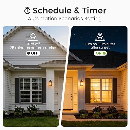 GHome Smart Switches for Lights, WiFi Smart Light Switch Works with Alexa and Google Home, Single-Pole, Neutral Wire Required, 2.4Ghz WiFi Light Switch with APP Control, No Hub Required, UL FCC Listed