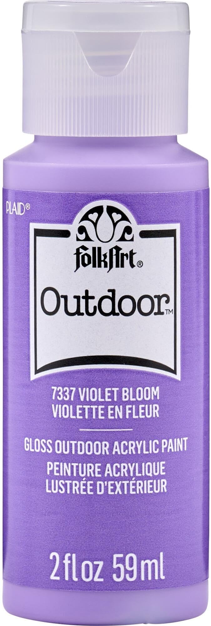 FolkArt Outdoor Acrylic Craft Paint, Gloss Finish, Violet Bloom, 2 fl oz