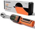 Digital Torque Wrench 3/8 Drive (5.02-99.57 Ft. Lb / 6.8-135 N.m) | ±2% Accuracy,Buzzer and LED Alert,Electric Display,Peak & Track,Foot / Inch Pound,Automotive,Car, Moto,Spark Plug,Engine,Bike