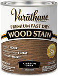 Varathane Premium Fast Dry Wood Stain | 1 Hour Dry Time | 1 Coat Color | Interior Wood Stain | Furniture, Cabinets, Doors, Trim | Quart | Carbon Gray