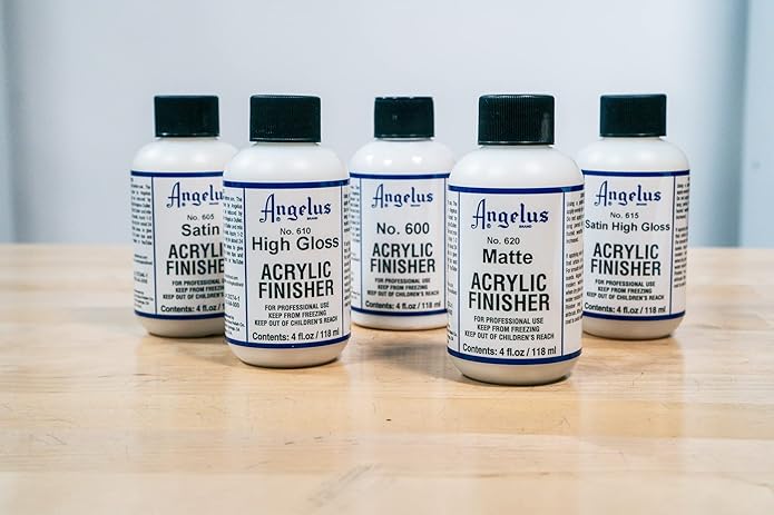 Angelus Brand Acrylic Leather Paint High Gloss Finisher No. 610 - 4oz, Packaging may vary