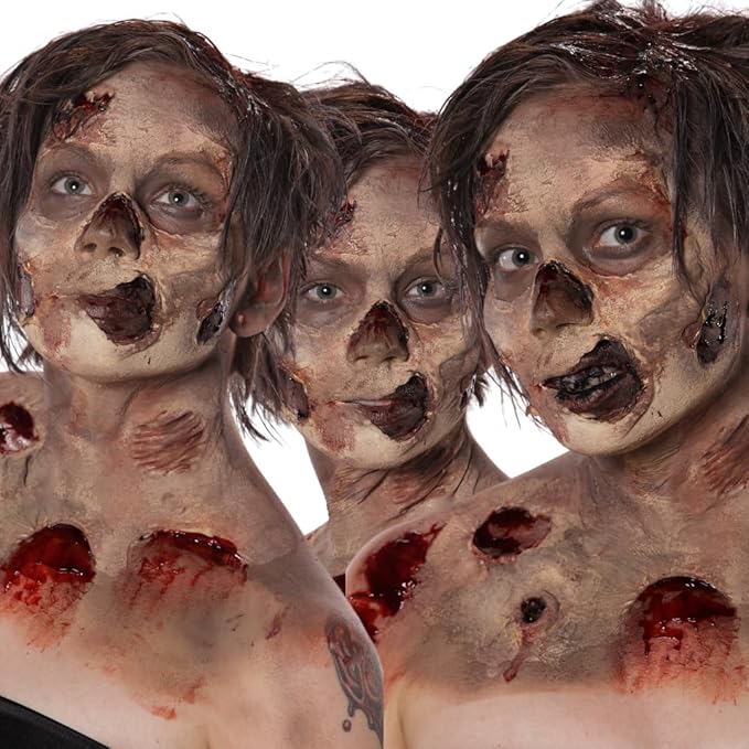 Liquid Latex for Special Effects (2 Pack Set) 16 Oz EACH! Skin-Safe, Dries Clear, Easy Application, for Halloween, Cosplay, Zombie SFX and Movie Makeup