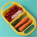 Draining rack Multifunctional Foldable Drain Basket Thickened Plastic Sink Filter Basket Kitchen Hanging Fruit and Vegetable Storage Basket for Washing Pasta Fruit Sink Strainer Basket(A)