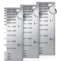 Weewooday 3 Pcs Metal/Wire Sheet Thickness Gauge Tool Portable Stainless Steel Welding One Sided Material Thickness Gauge Plated Size Inspection Tool