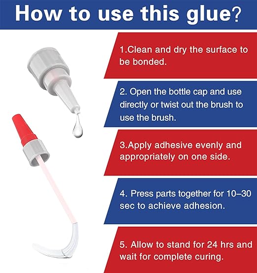 (2-in-1) Black Rubber Glue with Brush Applicator & Nozzle,Instant Glue Bonding Between Rubbers,Rubber and Other Materials,Instant Cement for Tire,Tube, Edge,etc