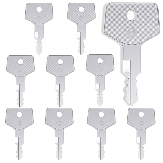 Takeuchi Key H806, 10 Pack 17001-00019 180485 Heavy Equipment Keys fit New Holland, Takeuchi, Case, Gehl Ctl Excavator