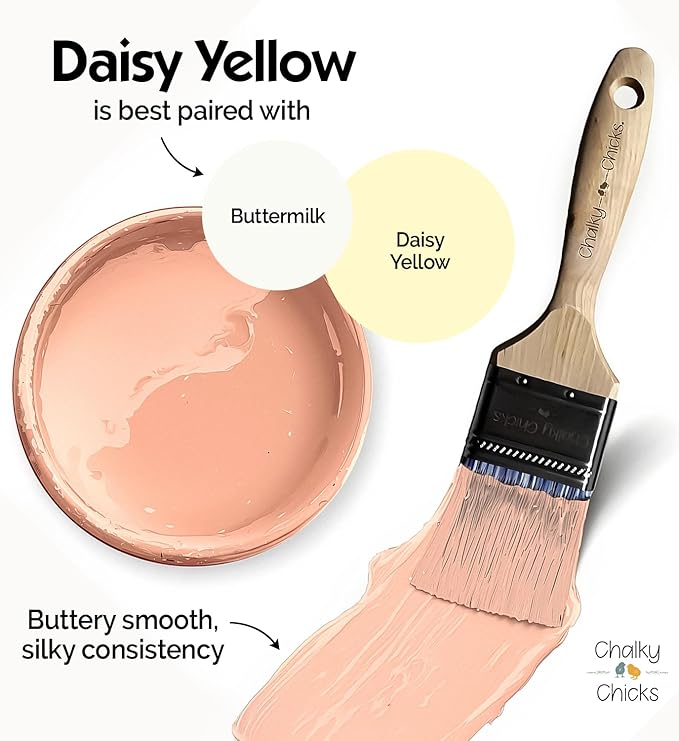Chalky Chicks 4 Fl Oz Matte Gingers Blush Pink (Blush/Orange) Chalk Paint for Furniture Without Sanding - No Prep Furniture Paint No Sanding All in One for Crafts, Wood,Walls, Cabinet, Metal, Dresser
