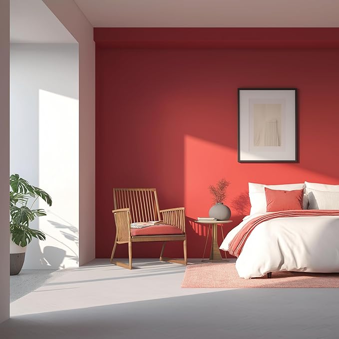 EVOLVE Interior Paint & Primer, Eggshell (Raspberry), 5 Gallon – One-Coat Coverage, Excellent Hide, Low VOC, Low Odor, Washable Paint for Walls, Doors & Trim