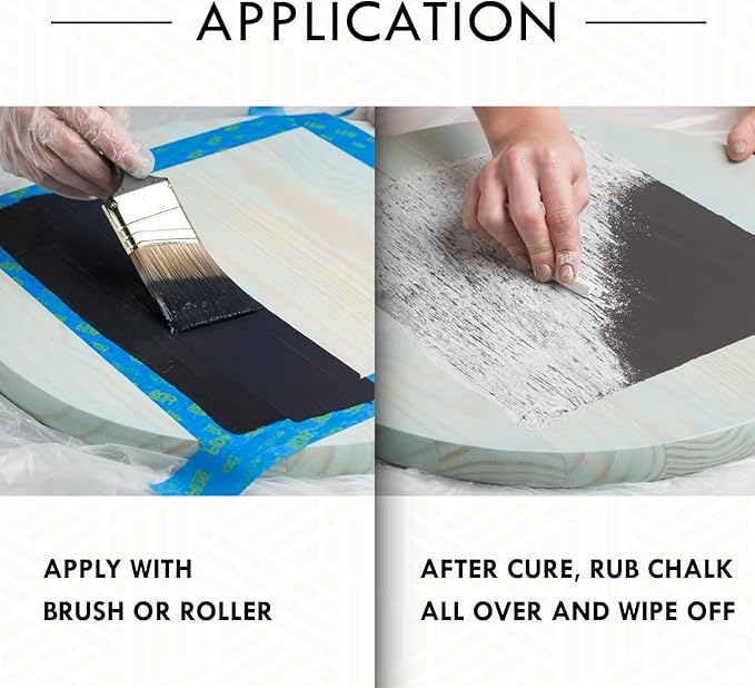 Rust-Oleum 206540 Chalkboard Brush-On Paint, 30 oz, Black