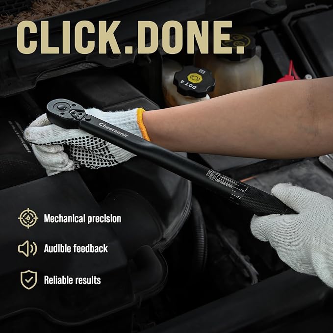 Torque Wrench Set 1/4" 3/8" 1/2" Drive 20-200 In.lb 10-80 / 10-150 Ft.lb | Reinforced Cr-V Gears, Quick-Release, Dual Scale, 98% Efficiency Boost, 2 Universal Joints & 3 Extension Bars, Storage Case