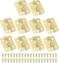 PATIKIL Small Butt Hinges 3/4 Inch, 10 Pack Mini Jewelry Box Hinge with Screw for Jewelry Wooden Boxes Cabinet Drawer Doors Gate, Gold