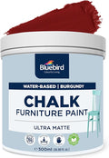 BLUEBIRD Chalk Furniture Paint - 500 ML / 16.9 fl oz for Furniture, Home Décor, Cabinets, and More (Burgundy)