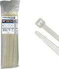 Kable Kontrol Heavy Duty Cable Zip Ties 100 Pcs 18 Inch, Natural White, 120 Lbs Tensile Strength, Self-Locking Nylon Clear Plastic Wire Ties Wraps for Indoor or Outdoor Use