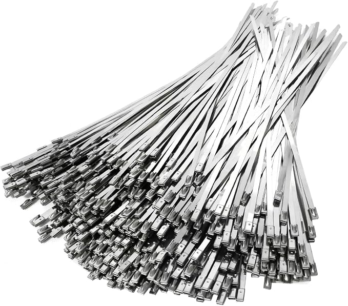 Narwhal Metal Zip Ties (Bulk 1000 Pack - Industrial Grade) Heavy Duty 198 lb Tensile Strength - Self Locking - Perfect for Exhaust Wrap, Automotive Repair, and More!