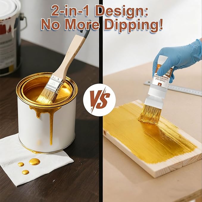 Liquid Gold Paint 6.35 Fl Oz, Non-Fading Gold Paint Finish for Art, Canvas Painting, Wood Decor, Clay Crafts