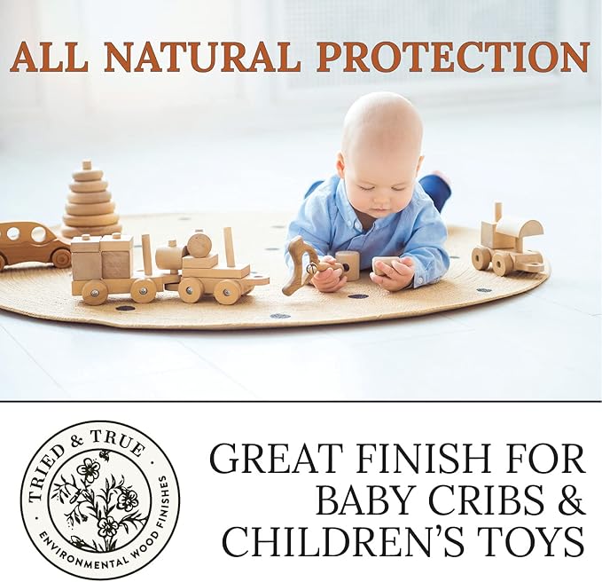 Tried & True Original Wood Finish, Pint - Linseed Oil & Beeswax Blend, Ideal for All Woodwork, Long-Lasting Durability, Food Safe Sealer, Non-Toxic Wood Finish