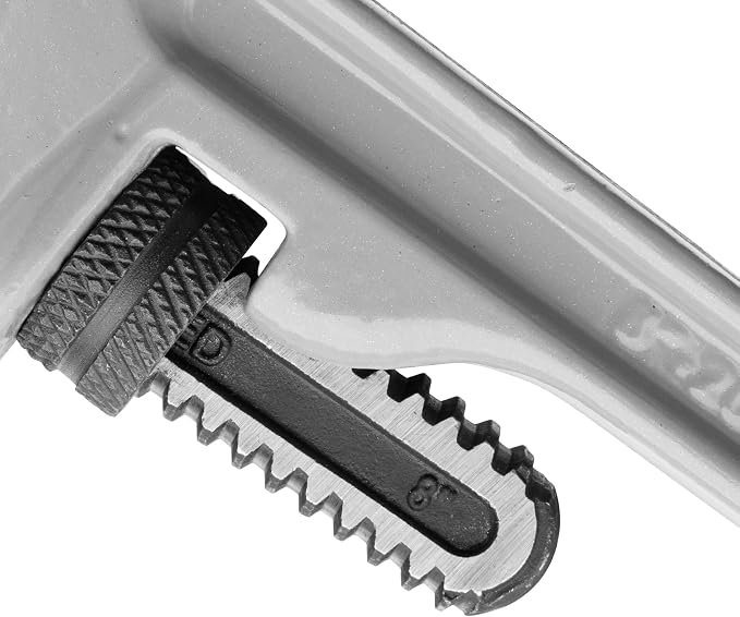 DURATECH 8-inch Aluminum Straight Pipe Wrench, Adjustable Plumbing Wrench | Heavy Duty,Drop Forged, Exceed GGG standard
