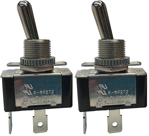Gardner Bender GSW-121 Heavy-Duty Electrical Toggle Switch, SPST, ON-Off, 20 A/125V AC, Spade Terminal (Pack of 2)