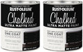 Rust-Oleum Black Abyss Chalked All-in-One Ultra Matte Paint | One Coat Coverage | No Primer, Sanding, Or Topcoat Needed | Easy Clean Up | Made in USA | 30 OZ | 2 Pack