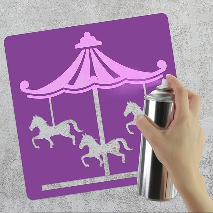 36pcs Princess Drawing Stencils 8 Inch Sidewalk Chalk Stencils Painting Large Washable Reusable Garden Theme Princesses Fairies Primary Shape Template